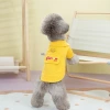 Pet clothing, dog clothes, spring new style small dog Teddy Bichon Frise, leachable two-legged clothes, 24 Free travel denim clothes Specification image